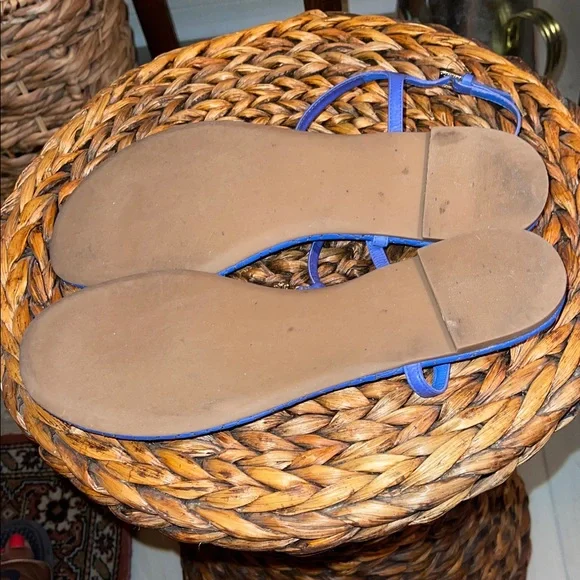 Tory Burch Royal Blue Strappy Thong Sandals Size 9.5 - Picture 10 of 11